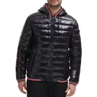 Veste d'hiver matelassée élégante pour homme, de haute qualité, rembourrée de coton, légère, en toile, col montant, à capuche, imperméable