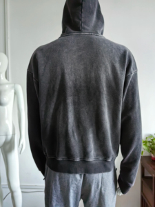 Wholesale OEM ODM <b>Men</b> Embroidery Oversized French Terry <b>Zip</b> <b>up</b> Acid Wash Sun Faded Hoodie Vintage Wash Hoodie Manufacture - Product Image 6