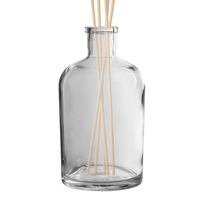 Diffuseur d'aromathérapie artisanal moderne de luxe 250 ml sans BPA, parfum personnalisé, logo, vase en verre cylindrique, durée de vie de 3 mois, fabriqué en France
