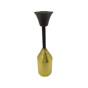 Juego de 2 velas cónicas de aluminio decorativas para fiestas de eventos, velas hechas a mano de alta calidad con revestimiento negro - Product Image 3
