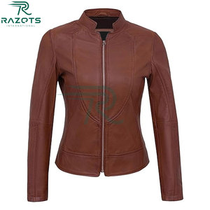 Chaqueta de Cuero de Moda para Mujer 2025, Chaqueta de PU Entallada con Cuello Alto, Chaqueta de Motociclista con Cremallera Antiviento para Hombre y Mujer - Product Image 3