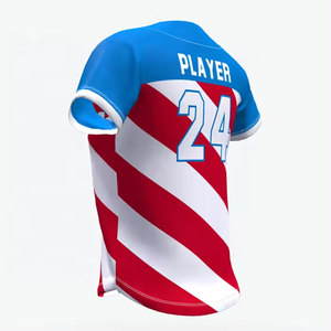 Jersey de béisbol y sóftbol de poliéster personalizado unisex transpirable al por mayor puro sublimado en blanco Jersey de talla grande conjuntos de ropa deportiva - Product Image 2