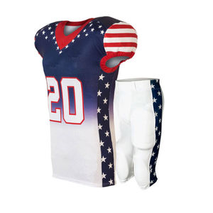 Uniforme de EE. UU. American Wear Custom Men's Football Jersey Set Venta al por mayor Plus Size Transpirable Jersey para Team Football Players - Product Image 1