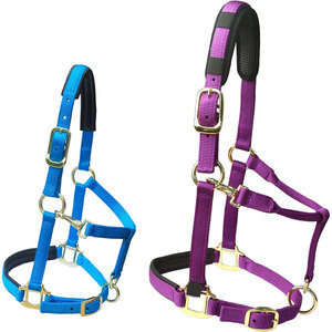 Halters réglables pour chevaux fabriqués en nylon souple et anti-frottement, gaufré, rembourrage en néoprène, couronne et nez entièrement chevaux de toutes tailles - Product Image 5