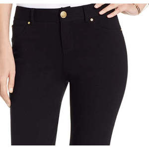 INC International Concepts Pantaloni a tubino a vita alta in tessuto Ponte, taglie forti, neri, taglia 14, da donna, per l'autunno - Product Image 2