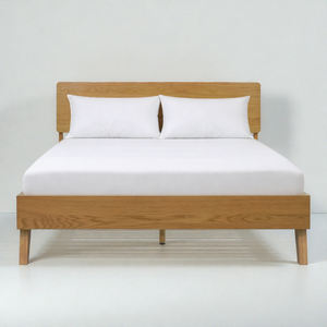 Vietnam Wholesale Queen <b>Size</b> Wooden <b>Bed</b> Modern Design Bedroom Furniture Solid Oak Wood <b>Bed</b> Frame Flexible MOQ - Product Image 1