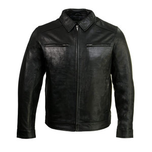 Street Wear Adult <b>Men</b> <b>Leather</b> <b>Jacket</b> New Design <b>Men</b> <b>Leather</b> <b>Jacket</b> Solid Color <b>Men</b> <b>Leather</b> <b>Jacket</b> - Product Image 1