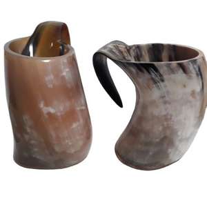 แก้วเบียร์ไวกิ้งควายฮอร์นธรรมชาติเป็นมิตรกับสิ่งแวดล้อมปรับแต่งขนาดได้ฉนวนกันความร้อนร้อน/เย็นสำหรับ - Product Image 4