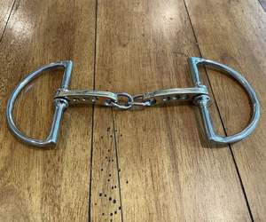 Broca de anillo Dee de 4 "ancho de acero inoxidable de alta calidad, Boca de enlace francés de giro lento de cobre para productos de caballos ecuestres - Product Image 5