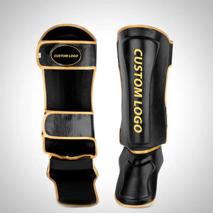 Protector de Espinilla de Boxeo de Cuero con Cierre de Velcro, Ligero, Duradero, con Absorción de Impactos, para Entrenamiento, Precio al por Mayor - Product Image 1