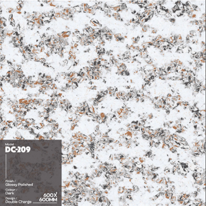 Novac Ceramic LLP Azulejos oscuros pulidos brillantes de 600x600mm con diseño de doble carga para aplicaciones en paredes y suelos - Product Image 1
