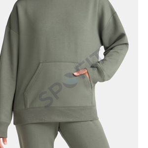 2026 Wholesale High Quality Women's Hoodie 100% Cotton Breathable Customized Design Hooded Streetwear Winter Front Custom Logo - Product Image 4