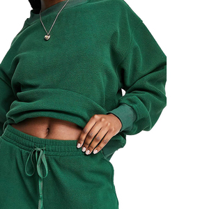 OEM grande taille femmes hiver survêtement 2025 respirant coupe-vent léger sweat à capuche Logo imprimé bas ensembles solide - Product Image 5