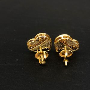 Brillant Coeur Solide 10k Or Jaune Boucles D'oreilles 0.75ct Vrai Diamant Classique Femmes Prix De Gros Diamant Bijoux Nouvel An - Product Image 4