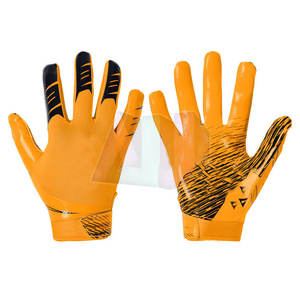Gants de football américain prêts pour le jeu, offrant une forte adhérence, une construction durable et un ajustement confortable pour les joueurs jeunes et adultes - Product Image 1