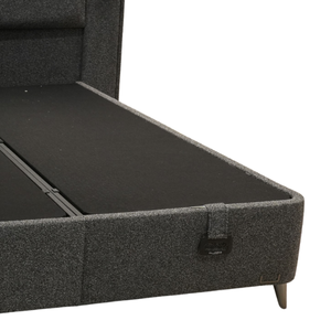 Juego de cabecero de cama con base de grafeno, moderno, tapizado, con almacenamiento, luces LED de lectura integradas y base elevable hidráulica - Product Image 5