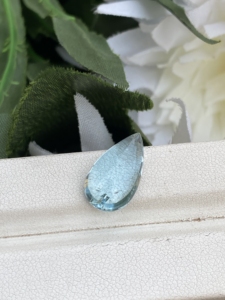 Fascinante color superior aguamarina forma de pera cabujones piedra con buen brillo piedras preciosas sueltas para hacer joyería 6,27 quilates - Product Image 3