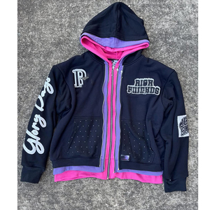 Ropa de calle, chándal con cremallera bordada, pantalones de chándal de doble capa y sudadera con capucha, conjunto de pantalones de chándal y sudadera con capucha para hombre - Product Image 2