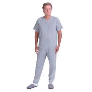 ชุดจั๊มสูทแบบสวมใส่สบายพร้อมแขนยาวและกางเกงขายาว ผลิตจากผ้าฝ้ายและโพลีเอสเตอร์ 9008/3 แผ่นรองนอนแบบใช้แล้วทิ้งพร้อมแถบปิดด้านหลัง - Product Image 3