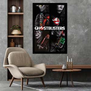 Affiche murale sur toile Modern Ghostbusters 3 pour filles avec cadre noir - Product Image 1
