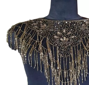 Body Fitted Sequined Embroidery Handmade Plus Size Spring Autumn Party Bespoke Blouses High Quality <b>Sequins</b> Beads Hand Beaded - Product Image 3