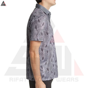 Personalizado transpirable Casual hombres Golf para camisas Rib Stand Collar algodón fibra de bambú más tamaño sublimación impresa - Product Image 3