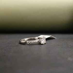 <b>Solitaire</b> Lab Created Moissanite Diamond <b>Ring</b> Stainless Steel 925 Sterling <b>Silver</b> IGI Certified DOPE JEWELLS DLR-0118 Trendy - Product Image 4