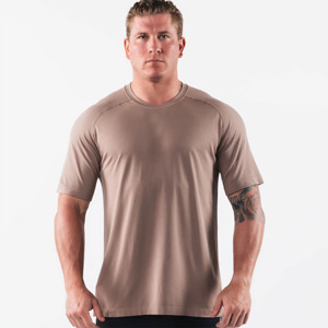 "94% ผ้าฝ้าย 6% ผ้าสแปนเด็กซ์ผู้ชายติดตั้ง Raglan เสื้อยืดคอกลม | ประสิทธิภาพลายเซ็นไหล่แขนสั้นตก" - Product Image 2