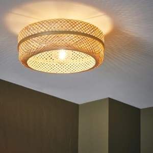 ที่บังแสงเพดานทำจากไม้ไผ่ธรรมชาติมีการออกแบบทำด้วยมืออันเป็นเอกลักษณ์สำหรับร้านกาแฟในโรงแรมและพื้นที่ใช้สอย - Product Image 2