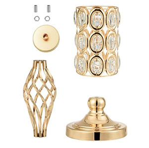 AK Brass Unique Metal Flower Vase Gold Finished With Crystal <b>Set</b> Of 2 Premium Tabletop Flower Vase For <b>Weeding</b> Decor/Hotel Decor - Product Image 6