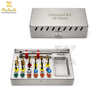 Kit de forets chirurgicaux en acier pour implants dentaires, trephines, clé dynamométrique universelle, 25 pièces, CE R.A.A. INTERNATIONAL RAA-135, garantie 3 ans - Product Image 4
