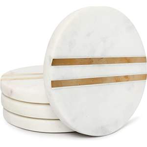 Handmade Marble <b>Tea</b> <b>Coaster</b> With Natural Stone Polished Finish Luxury Marble <b>Tea</b> <b>Coaster</b> For Home Dining from HAND MADE CRAFT - Product Image 1