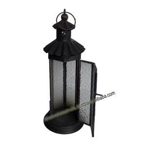 New Modern Design Handmade Iron <b>Candle</b> <b>Lanterns</b> With Glass for Christmas Events and Wedding Decoration - Product Image 1