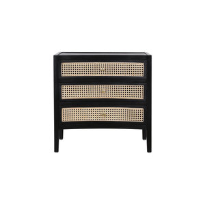 Mesa auxiliar de madera de 3 cajones para muebles de dormitorio - Product Image 3