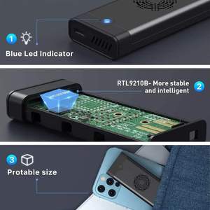 กล่องใส่ SSD แบบ M.2 NVME NGFF อลูมิเนียมอัลลอยด์ USB 3.1 Type-C พร้อมพัดลมระบายความร้อน - Product Image 6