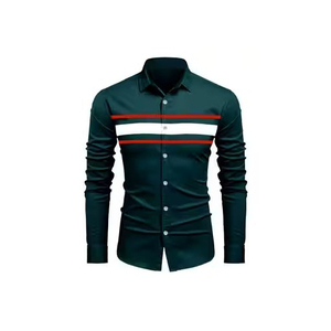 Camisas de vestir de algodón para hombre, camisa Formal elástica sin arrugas de manga larga sólida, camisas informales de negocios con botones - Product Image 6