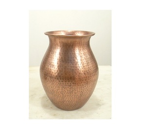 Modern Look Hammered Black Metal <b>Flower</b> <b>Vases</b> For Home Decor - Product Image 5