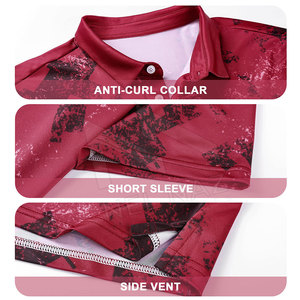 Polos décontractés à manches courtes pour hommes, polos de golf à sublimation personnalisée, polos décontractés à manches courtes avec logo - Product Image 4