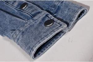 Chaquetas de Mezclilla para Hombre, Transpirables, Tallas Grandes, Chaquetas Vaqueras con Logotipo Personalizado, Chaquetas y Abrigos de Mezclilla para Hombre - Product Image 3