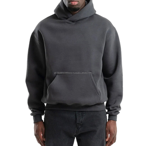 Ensemble de survêtement décontracté pour homme en coton 100%  pour les sports d'hiver, logo personnalisé, ensemble de sweat-shirt à capuche 2 pièces unisexe - Product Image 1