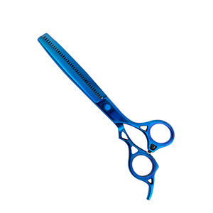 กรรไกรผอมบางสำหรับช่างตัดผม6นิ้วใบมีดสแตนเลสสตีลขัดเงาทนทานสำหรับร้านเสริมสวย - Product Image 2