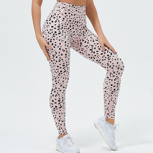 Qualité supérieure 100% coton femmes pantalons de sport XL grande taille Fitness Leggings respirant Yoga porter taille solide personnalisable - Product Image 4