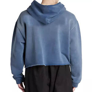 Sudadera con Capucha para Hombre al por Mayor, Personalizada, Lisa, Corte Regular, Estilo Desgastado, Felpa, 100% Algodón, Ecológica, Estilo Urbano, Dobladillo sin Rematar - Product Image 4