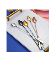 Cuillère en acier pour la conception personnalisée couverts couverts agitateur à cocktail pour emballage de boîte cadeau à bas prix pour une utilisation à la main pour les Offre Spéciale