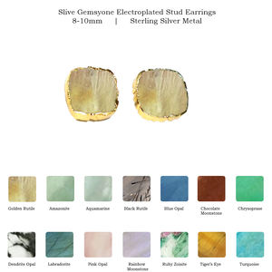 ขายส่ง925เงินสเตอร์ลิงผลักดันกลับต่างหู8-10มมทองพลอยเทียมสีทอง Vermeil ปาร์ตี้วันครบรอบ - Product Image 6