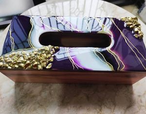 SERVILLETA DE CALIDAD ATRACTIVA SOPORTE DE TEJIDO DE RESINA DECORATIVO Soporte de pañuelos hecho a mano para comedor Cocina Uso Almacenamiento de servilletas - Product Image 5