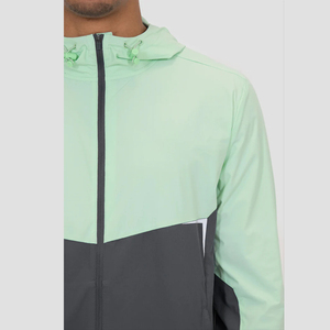 Nueva chaqueta cortavientos para exteriores con rayas reflectantes y bolsillo con cremallera Chaquetas deportivas para correr para hombre Color de contraste - Product Image 5