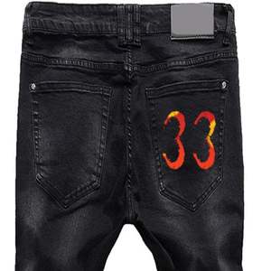 Jeans en denim enduit pour motard, nouvelle mode, vente en gros, coupe slim, coupe-vent, séchage rapide, grande taille, style streetwear, pantalon crayon - Product Image 3