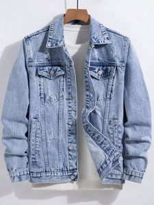 Chaqueta Vaquera para Hombre, Invierno, Casual, Reversible, Ecológica, Transpirable, Tallas Grandes, Botones, Algodón, Tejido, Oversize, OEM BD - Product Image 4