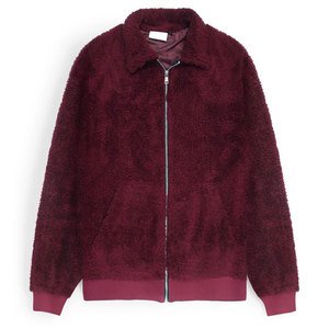 Chaqueta de Invierno para Hombre con Capucha de Sherpa, Diseño Personalizado, Impermeable, Cortavientos, Transpirable, Servicio OEM, Color Granate - Product Image 1